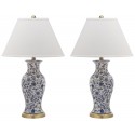 Safavieh Beijing 29-inch H Floral Urn Lamp - Set of 2 - Blue/White (LIT4172A-SET2)