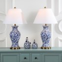 Safavieh Beijing 29-inch H Floral Urn Lamp - Set of 2 - Blue/White (LIT4172A-SET2)