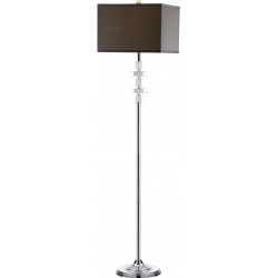 Safavieh Times 60.5-inch H Square Floor Lamp - Clear/Chrome/Grey (LIT4174A)