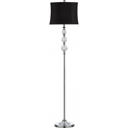 Safavieh Venezia 61-inch H Floor Lamp - Clear/Chrome&Black (LIT4175A)