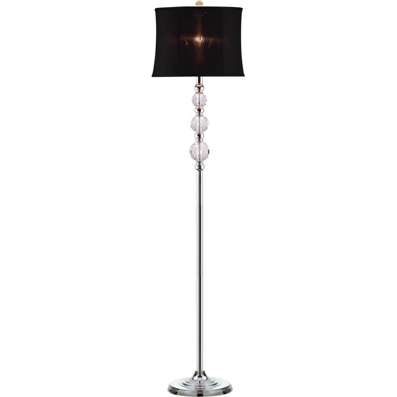 Safavieh Venezia 61-inch H Floor Lamp - Clear/Chrome&Black (LIT4175A)
