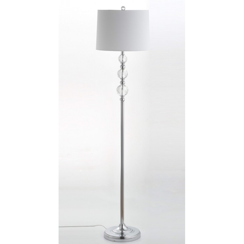 Safavieh Venezia 61-inch H Floor Lamp - Clear/Chrome&White (LIT4175B)