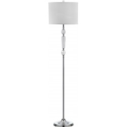 Safavieh Fairmont 60-inch H Floor Lamp - Clear/Chrome&Off-White (LIT4176A)