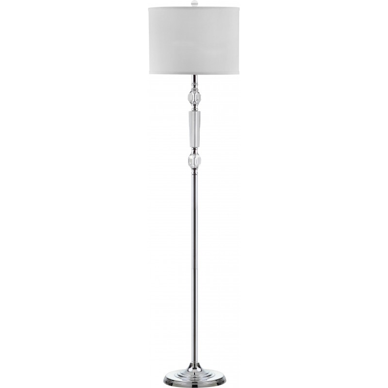 Safavieh Fairmont 60-inch H Floor Lamp - Clear/Chrome&Off-White (LIT4176A)