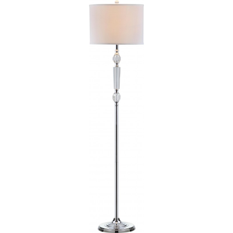 Safavieh Fairmont 60-inch H Floor Lamp - Clear/Chrome&Off-White (LIT4176A)