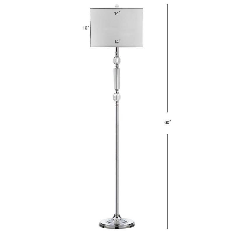 Safavieh Fairmont 60-inch H Floor Lamp - Clear/Chrome&Off-White (LIT4176A)