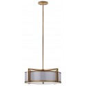 Orb 5 Light Antique Gold 21 inch Dia Drum Adjustable Pendant Light