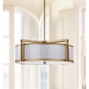 Orb 5 Light Antique Gold 21 inch Dia Drum Adjustable Pendant Light