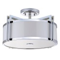 Orb 3 Light Chrome 17-inch Dia Semi Flush