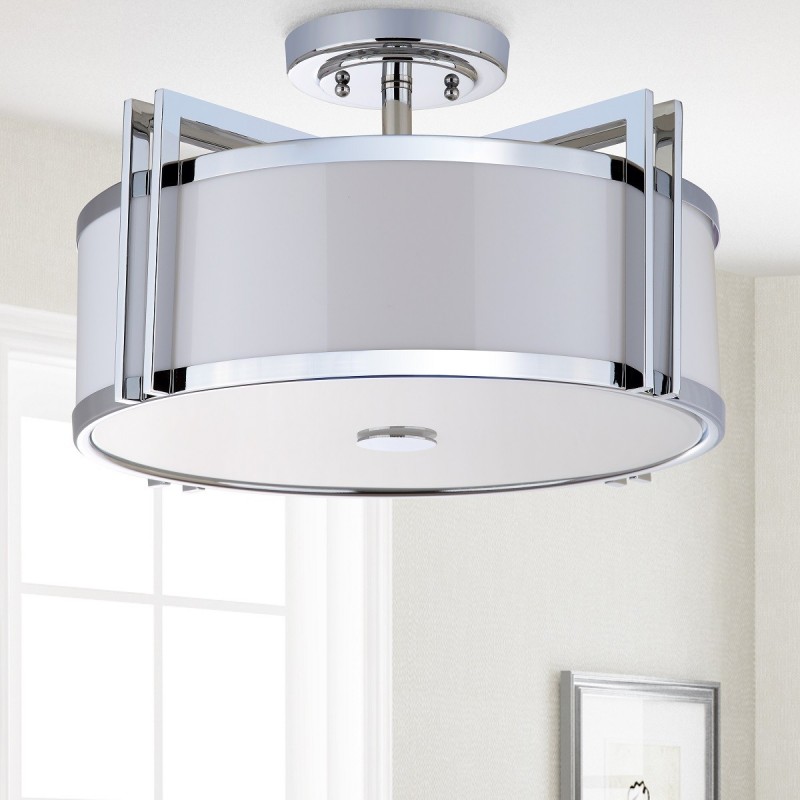Orb 3 Light Chrome 17-inch Dia Semi Flush Orb 3 Light Chrome 17-inch Dia Semi Flush