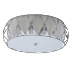 Charing 2 Light Chrome 15.4-inch Dia Cross Flush Mount