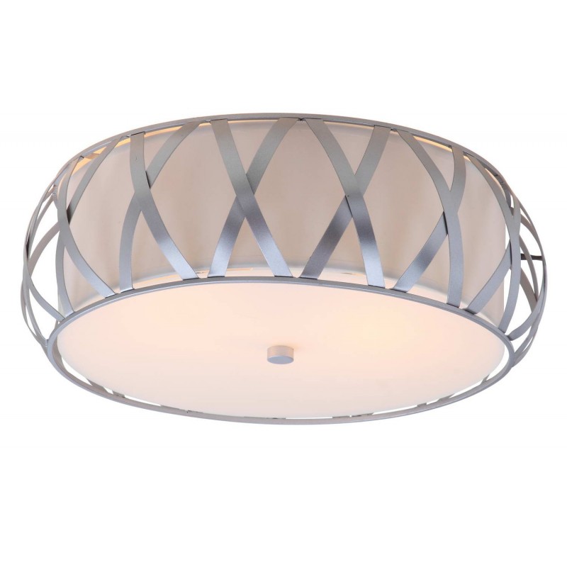 Charing 2 Light Chrome 15.4-inch Dia Cross Flush Mount