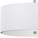 Safavieh Clara 3 Light Chrome 16-inch Dia Semi Flush Drum Light-White (LIT4192A)