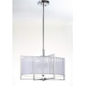 Safavieh Milano 3 Light 20 inch Dia Adjustable Pendant - Chrome/White (LIT4194B)