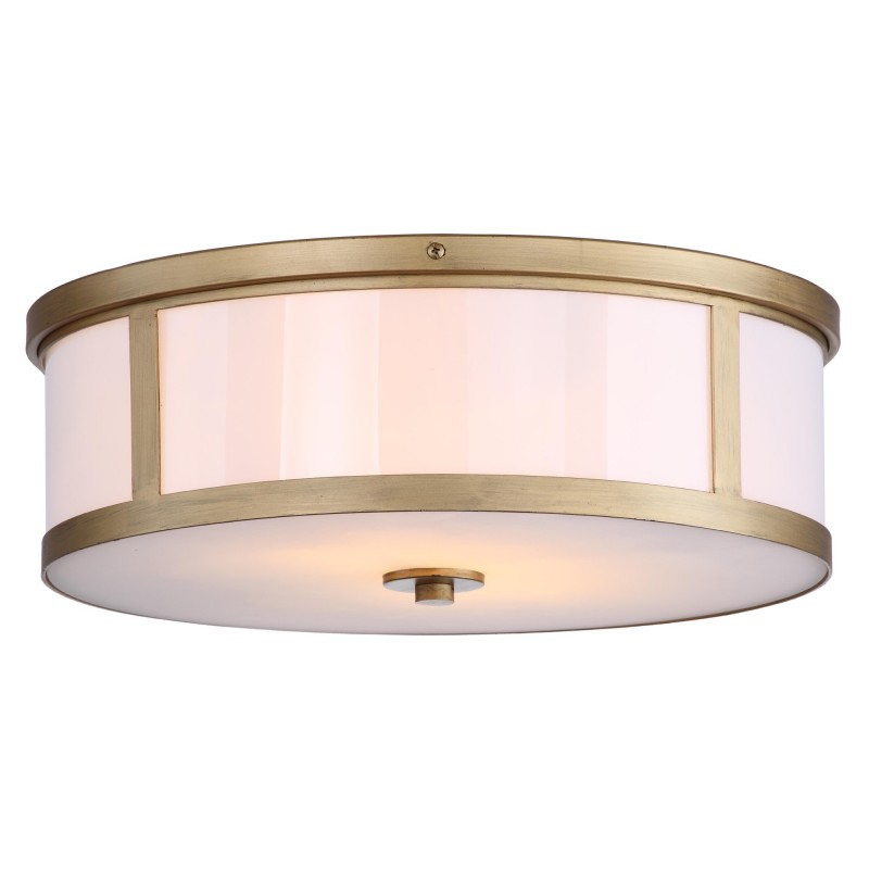 Safavieh Avery 2 Light 17-inch Dia Drum Flush Mount - Antique Gold (LIT4195A)