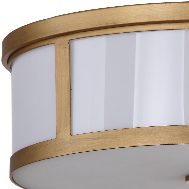 Safavieh Avery 2 Light 17-inch Dia Drum Flush Mount - Antique Gold (LIT4195A)
