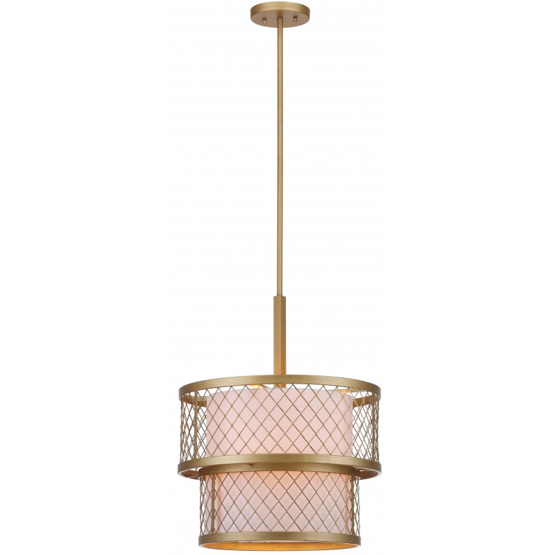 Safavieh Evie Antique 6 Light Gold 17-inch Dia Mesh Adjustable Pendant LIT4200A