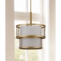 Safavieh Evie Antique 6 Light Gold 17-inch Dia Mesh Adjustable Pendant LIT4200A