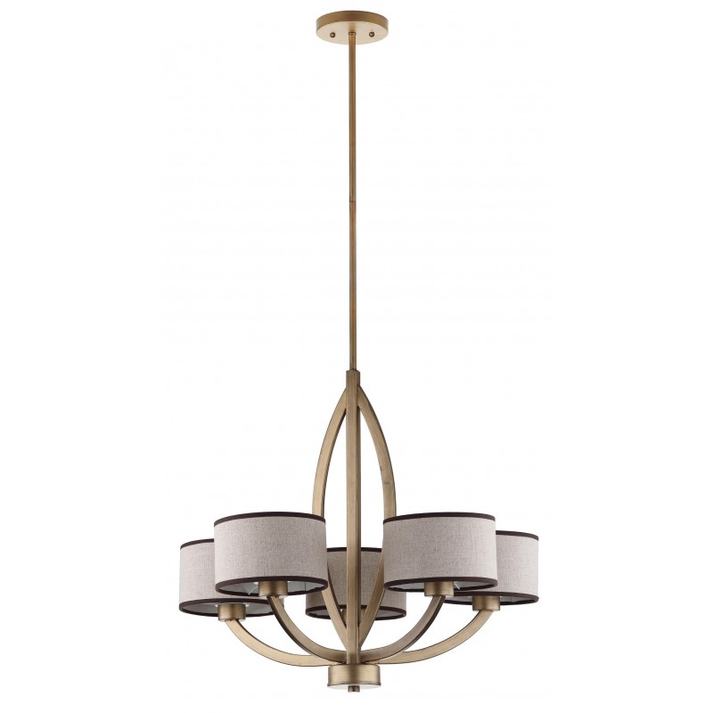 Safavieh Talia 5 Light 26 inch Dia Adjustable Chandelier - Antique Gold (LIT4204A)