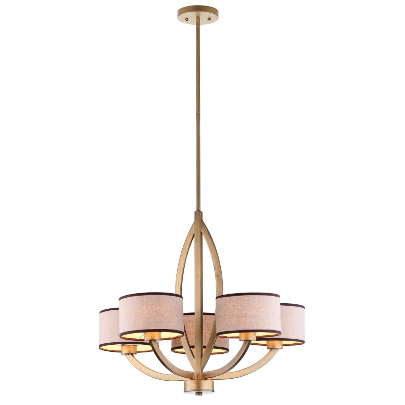 Safavieh Talia 5 Light 26 inch Dia Adjustable Chandelier - Antique Gold (LIT4204A)
