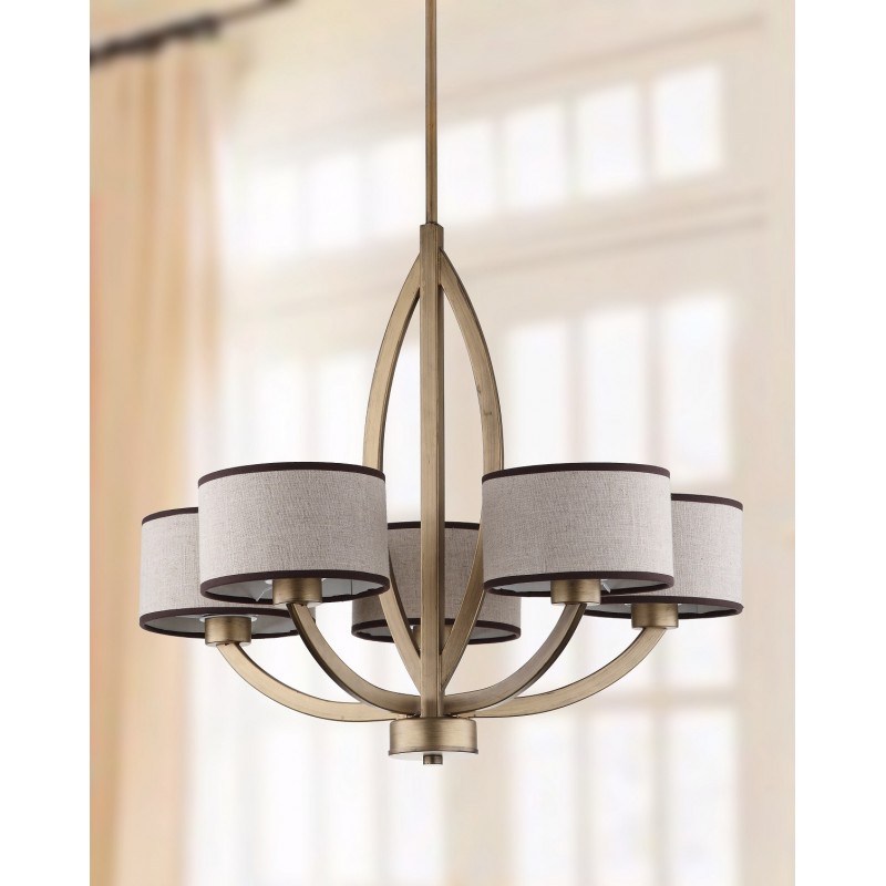 Safavieh Talia 5 Light 26 inch Dia Adjustable Chandelier - Antique Gold (LIT4204A)