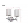 Safavieh Ventura Chrome 13.25-inch H Double Light Sconce-White (LIT4209A) Safavieh Ventura Chrome 13.25-inch H Double Light Sconce-White (LIT4209A)