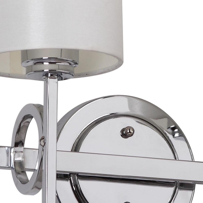 Safavieh Ventura Chrome 13.25-inch H Double Light Sconce-White (LIT4209A)