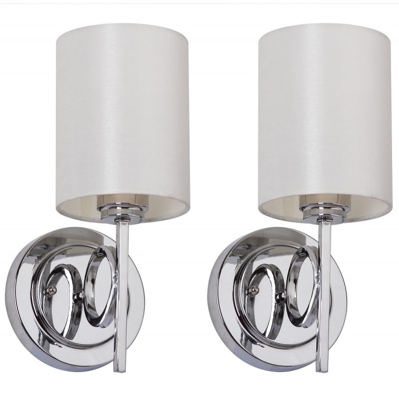 Safavieh Ventura 13.1-inch H Sconce - Set Of 2 - Chrome/White (LIT4210A-SET2)