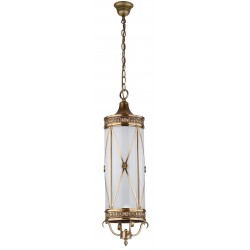 Safavieh Darby 3 Light 8.25-inch Dia Small Pendant - Brass/White (LIT4215A)