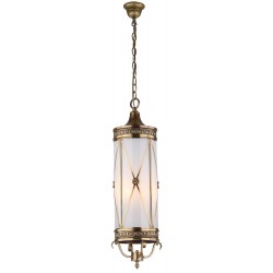 Safavieh Darby 3 Light 8.25-inch Dia Small Pendant - Brass/White (LIT4215A)