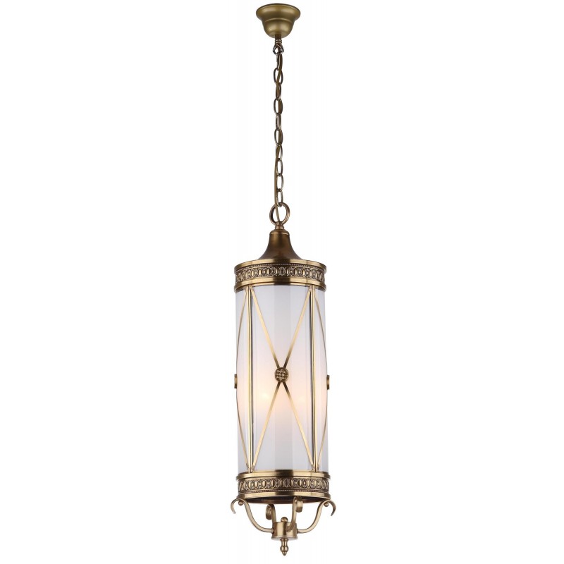 Safavieh Darby 3 Light 8.25-inch Dia Small Pendant - Brass/White (LIT4215A)