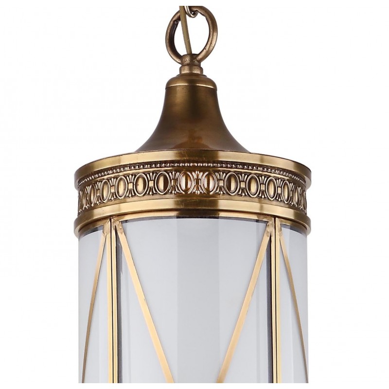 Safavieh Darby 3 Light 8.25-inch Dia Small Pendant - Brass/White (LIT4215A)
