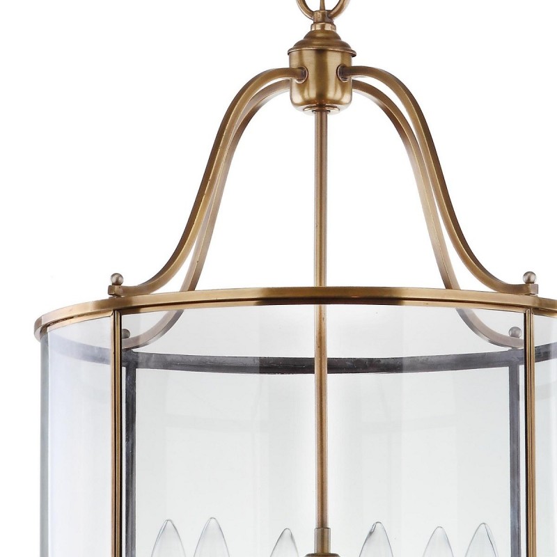 Safavieh Sutton Place 6 Light Brass 17-inch Dia Pendant - Brass/Clear (LIT4218A)