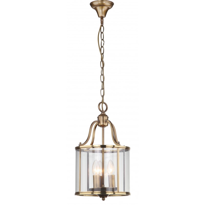 Safavieh Sutton Place 3 Light 10-inch Dia Pendant - Brass/Clear (LIT4219A)