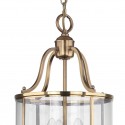 Safavieh Sutton Place 3 Light 10-inch Dia Pendant - Brass/Clear (LIT4219A)