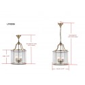 Safavieh Sutton Place 4 Light 13.4-inch Dia Pendant - Brass/Clear (LIT4220A)