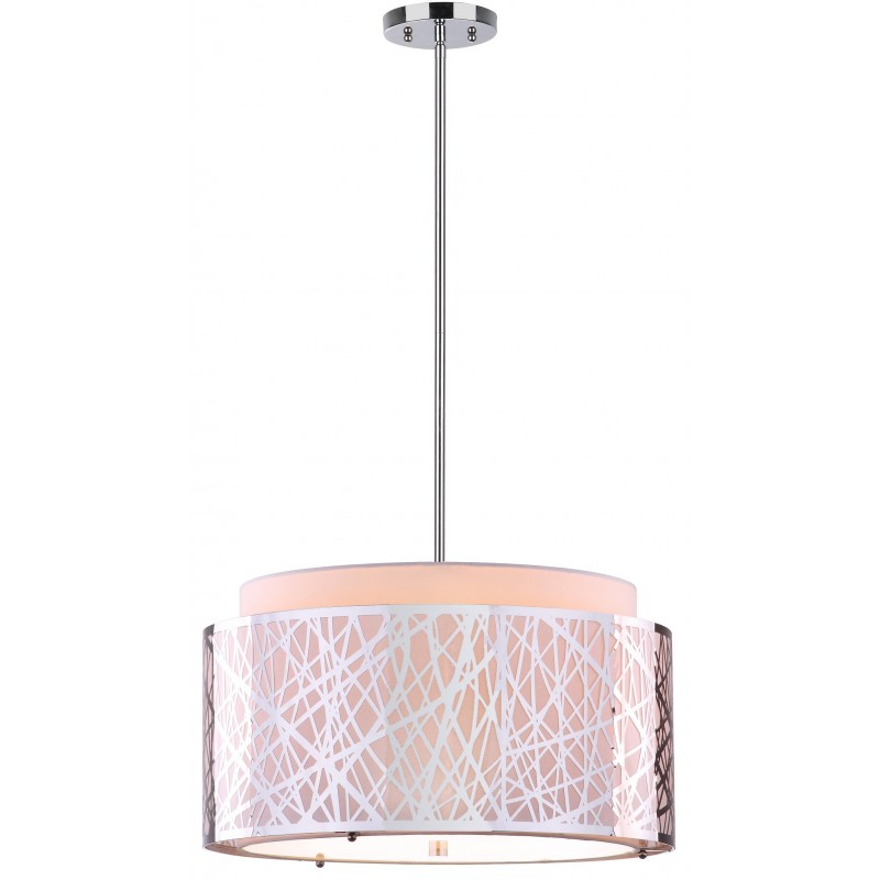 Tree Chrome 3 Light 20-inch Dia Adjustable Pendant