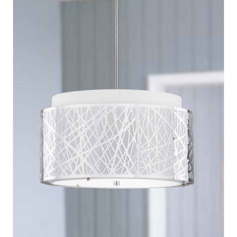 Tree Chrome 3 Light 20-inch Dia Adjustable Pendant