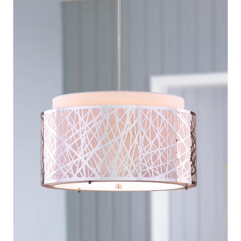 Tree Chrome 3 Light 20-inch Dia Adjustable Pendant