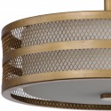 Safavieh Greta 3 Light  15.75-inch Dia Veil Semi Flush - Antique Gold/White (LIT4230A)