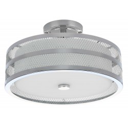 Safavieh Greta 3 Light 15.75-inch Dia Veil Semi Flush - Chrome/White (LIT4230B)