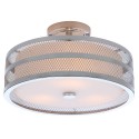 Safavieh Greta 3 Light 15.75-inch Dia Veil Semi Flush - Chrome/White (LIT4230B)