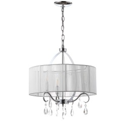 Safavieh New Vienna Chandelier - Chrome/White (LIT4236B)