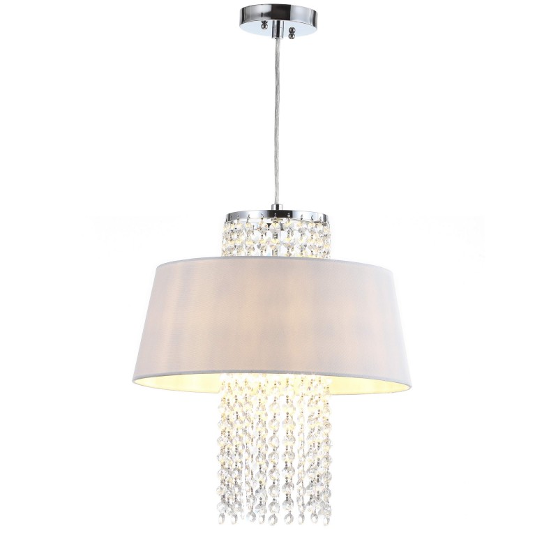 Safavieh Cadenza 3 Light Chrome Beaded 16-inch Dia Pendant (LIT4237B)