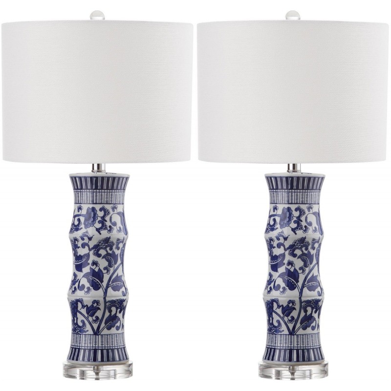 Safavieh Sandy 27.5-inch H Table Lamp - Set of 2 - White/Blue (LIT4242A-SET2)
