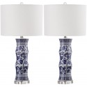 Safavieh Sandy 27.5-inch H Table Lamp - Set of 2 - White/Blue (LIT4242A-SET2)