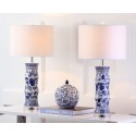 Safavieh Sandy 27.5-inch H Table Lamp - Set of 2 - White/Blue (LIT4242A-SET2)