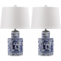 Safavieh Judy 23.5-inch H Table Lamp - Set of 2 White/Blue (LIT4243A-SET2)