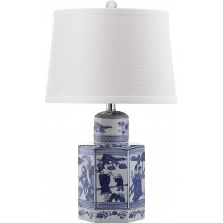 Safavieh Judy 23.5-inch H Table Lamp - Set of 2 White/Blue (LIT4243A-SET2)