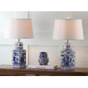 Safavieh Judy 23.5-inch H Table Lamp - Set of 2 White/Blue (LIT4243A-SET2)